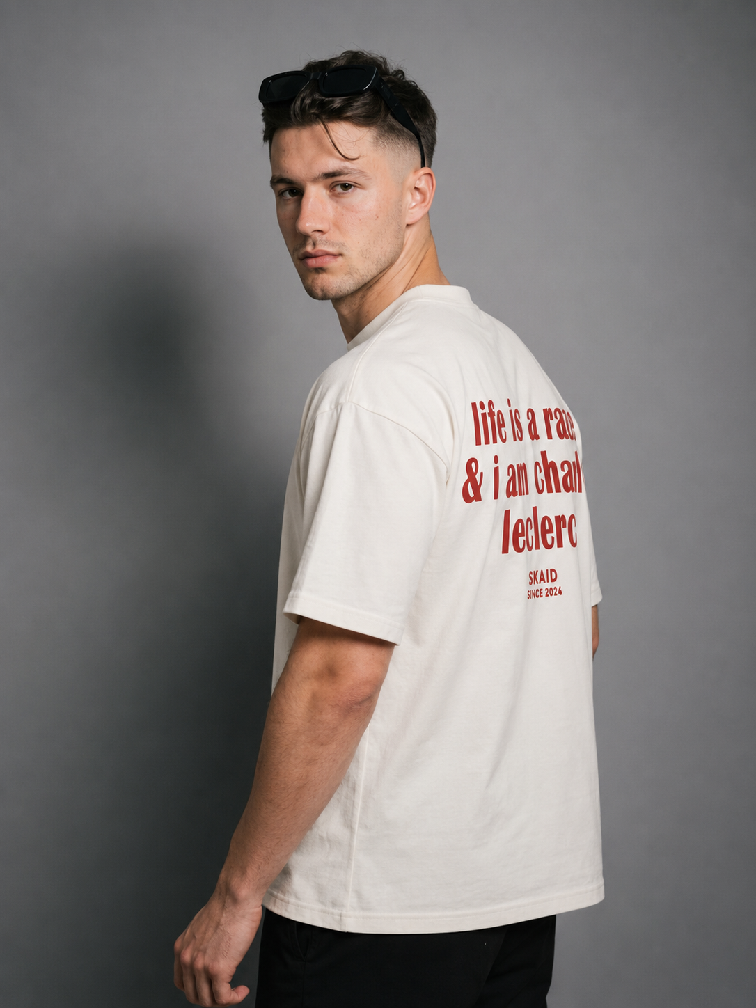 SKAID LIFE IS A RACE LECLERC TSHIRT