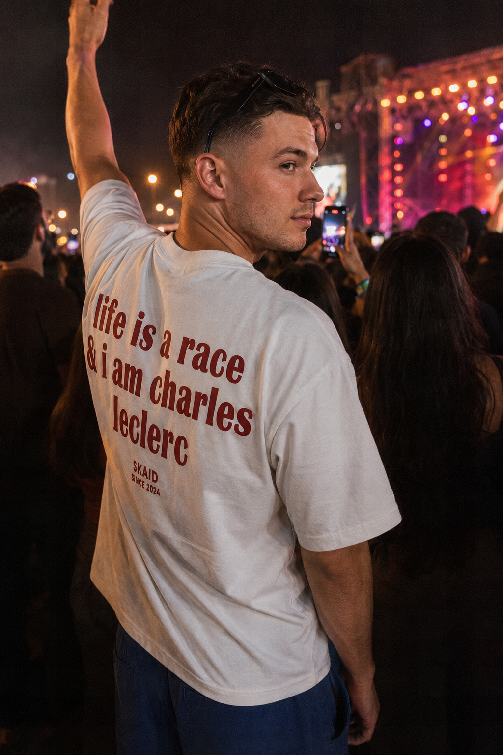 SKAID LIFE IS A RACE LECLERC TSHIRT