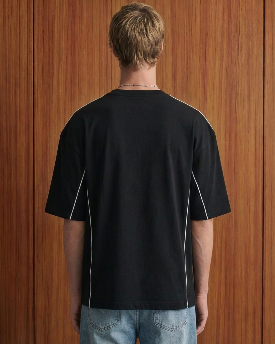 PIPED CREWNECK TEE