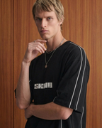 PIPED CREWNECK TEE