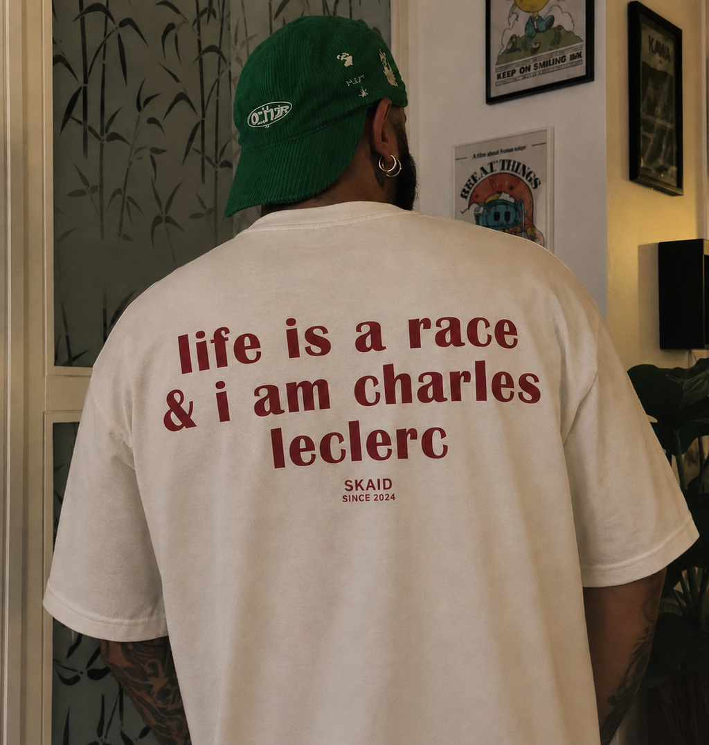 SKAID LIFE IS A RACE LECLERC TSHIRT