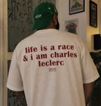 SKAID LIFE IS A RACE LECLERC TSHIRT