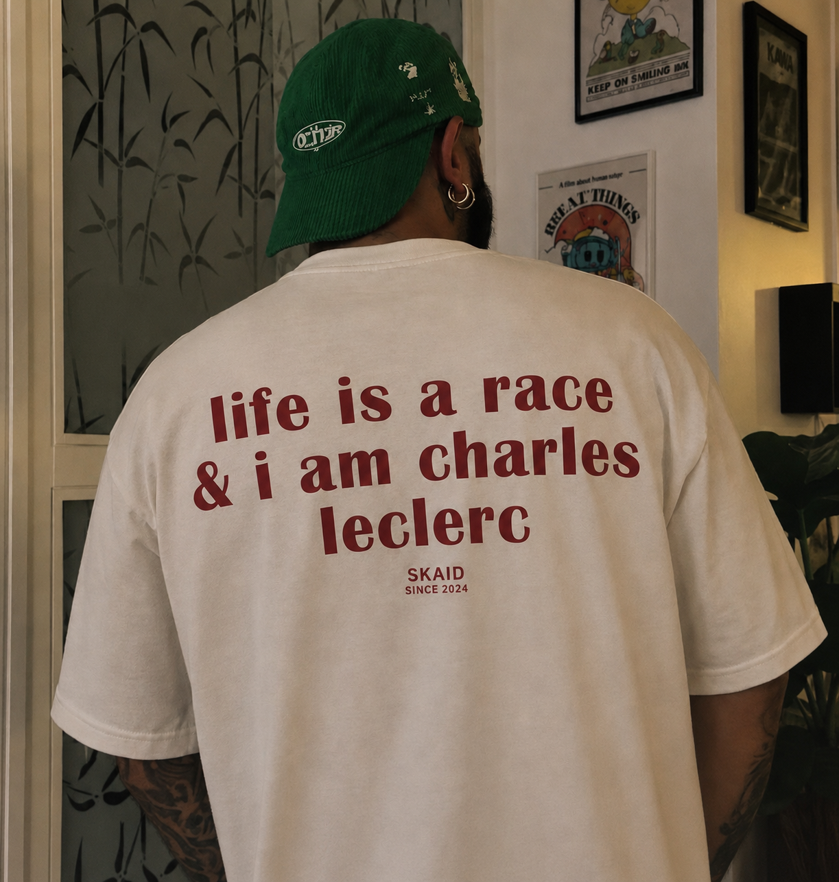 SKAID LIFE IS A RACE LECLERC TSHIRT